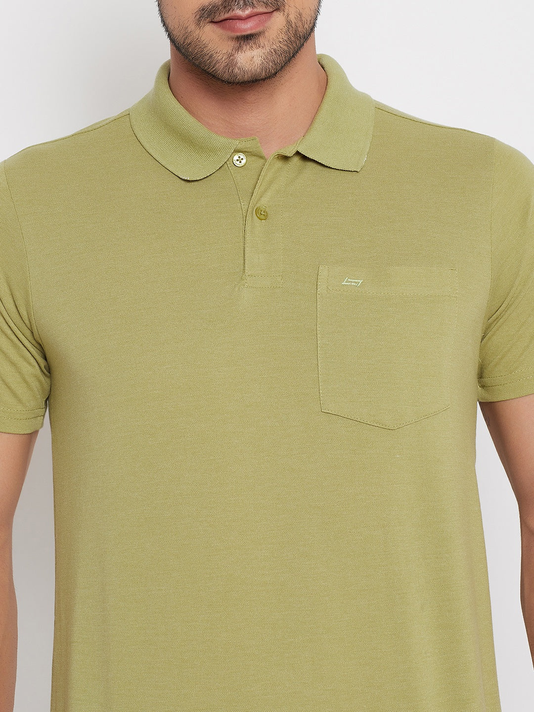 LIVFREE Polo Neck Men's T-Shirt in Solid Pattern Half Sleeve