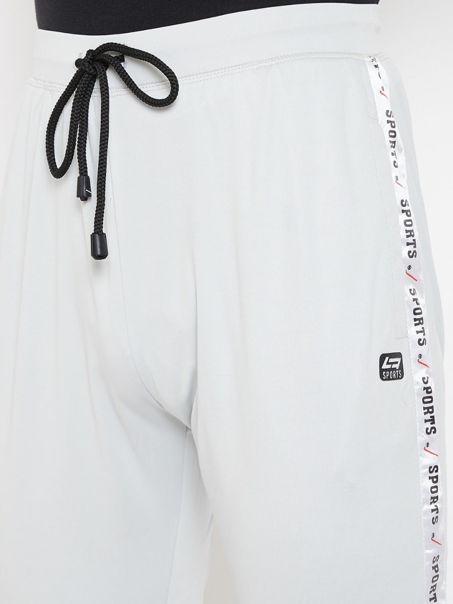 Neva Men's Sports Lower With Printed Piping-Light Steel Grey