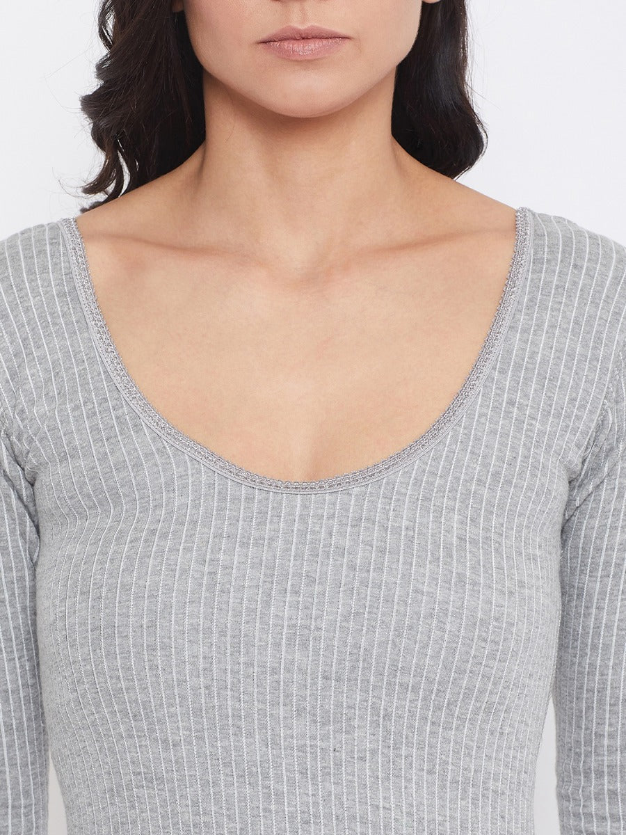 Neva Modal Deep Scoop Neck 3/4th Sleeve Warmer/Thermal Upper for Women