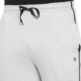Neva Men Two Tone Cotton Rich Trackpant with Contrast side Piping- Light Grey