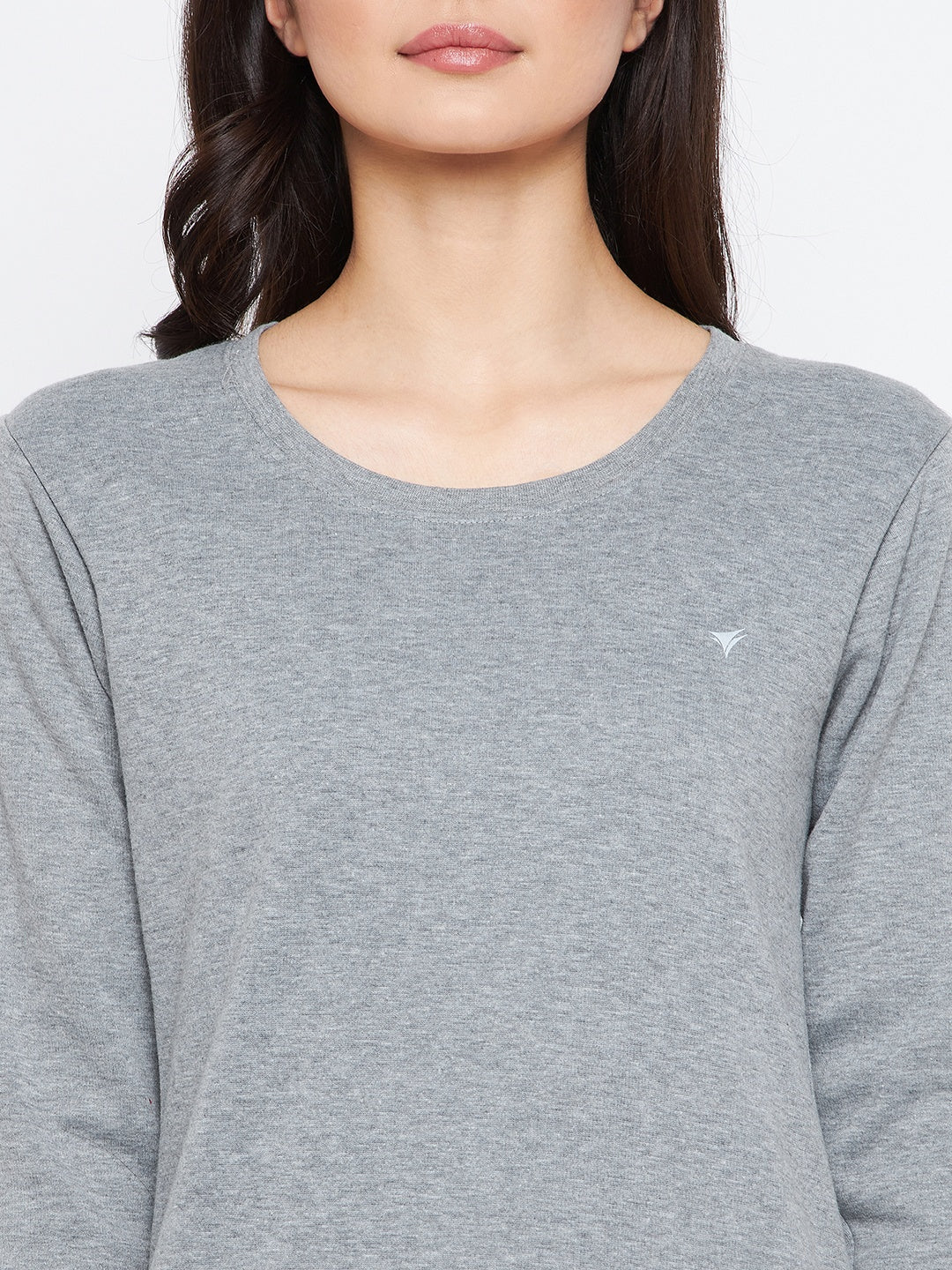 Neva Women Round Neck 3/4 Sleeve Thermal Upper & Bottom Set- Milange Grey (Glaccia)