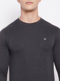 Neva Men Round Neck Full Sleeves Upper- Anthra (Glaccia)