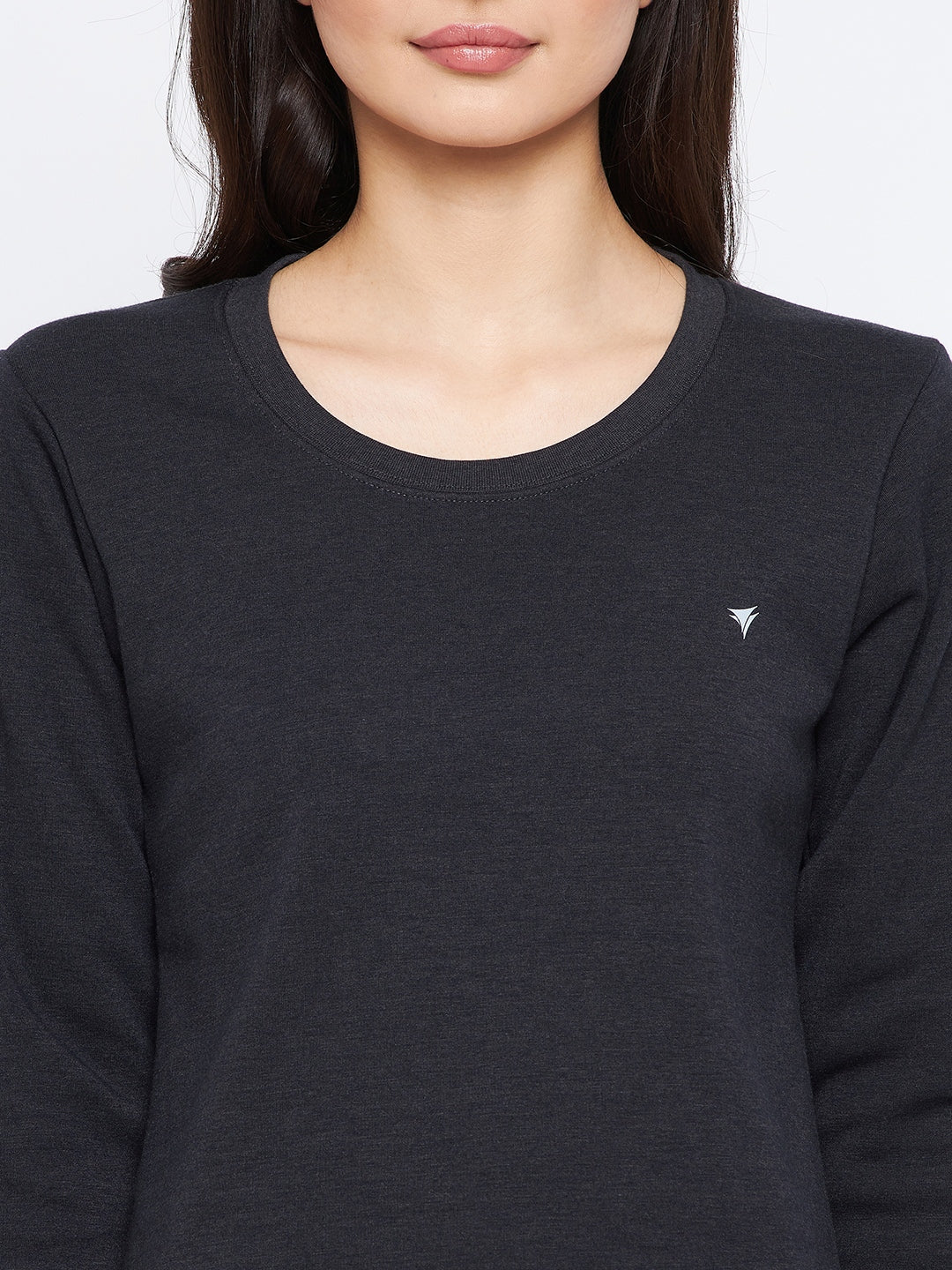 Neva Women Round Neck 3/4th Sleeves Upper- Anthra (Glaccia)