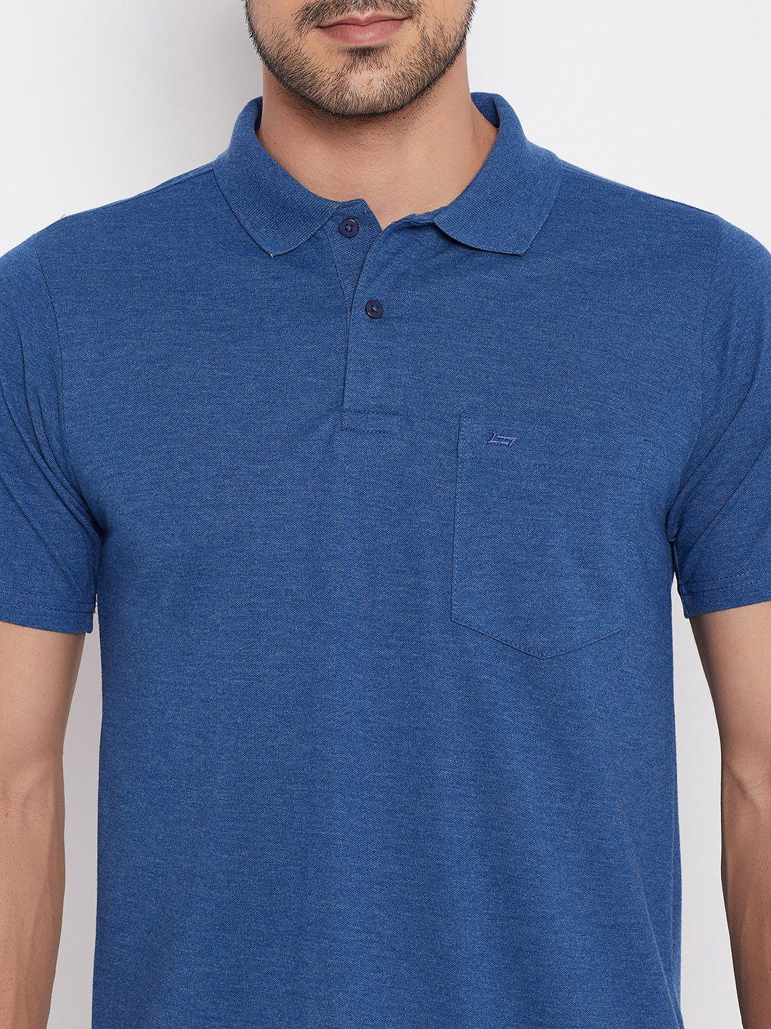 LIVFREE Polo Neck Men's T-Shirt in Solid Pattern Half Sleeve