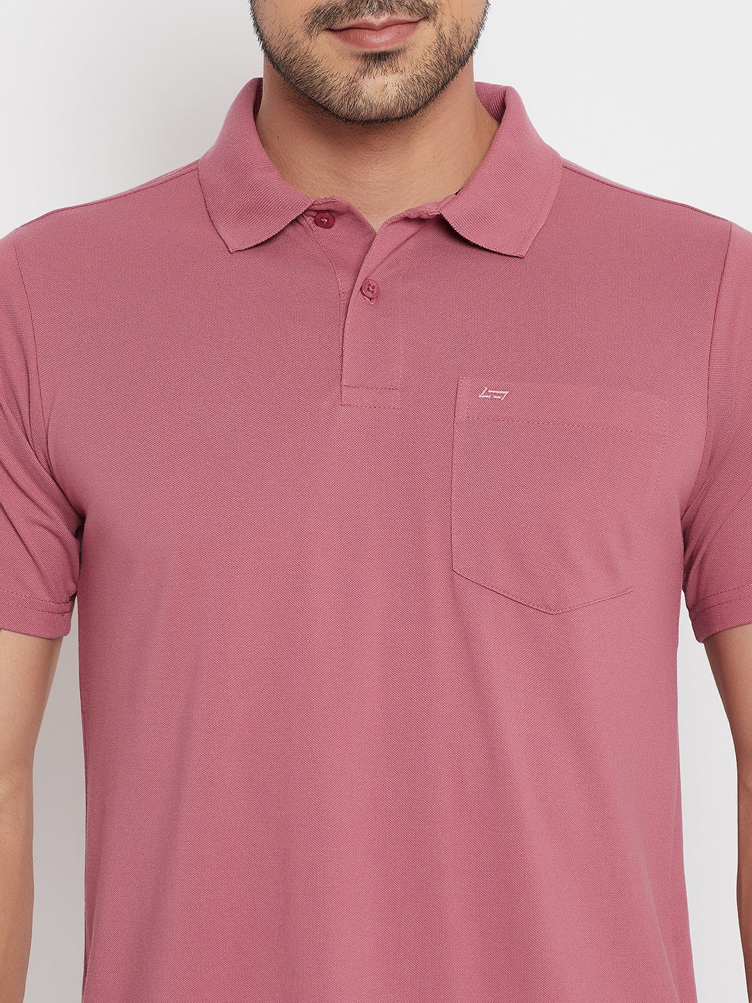 LIVFREE Polo Neck Men's T-Shirt in Solid Pattern Half Sleeve