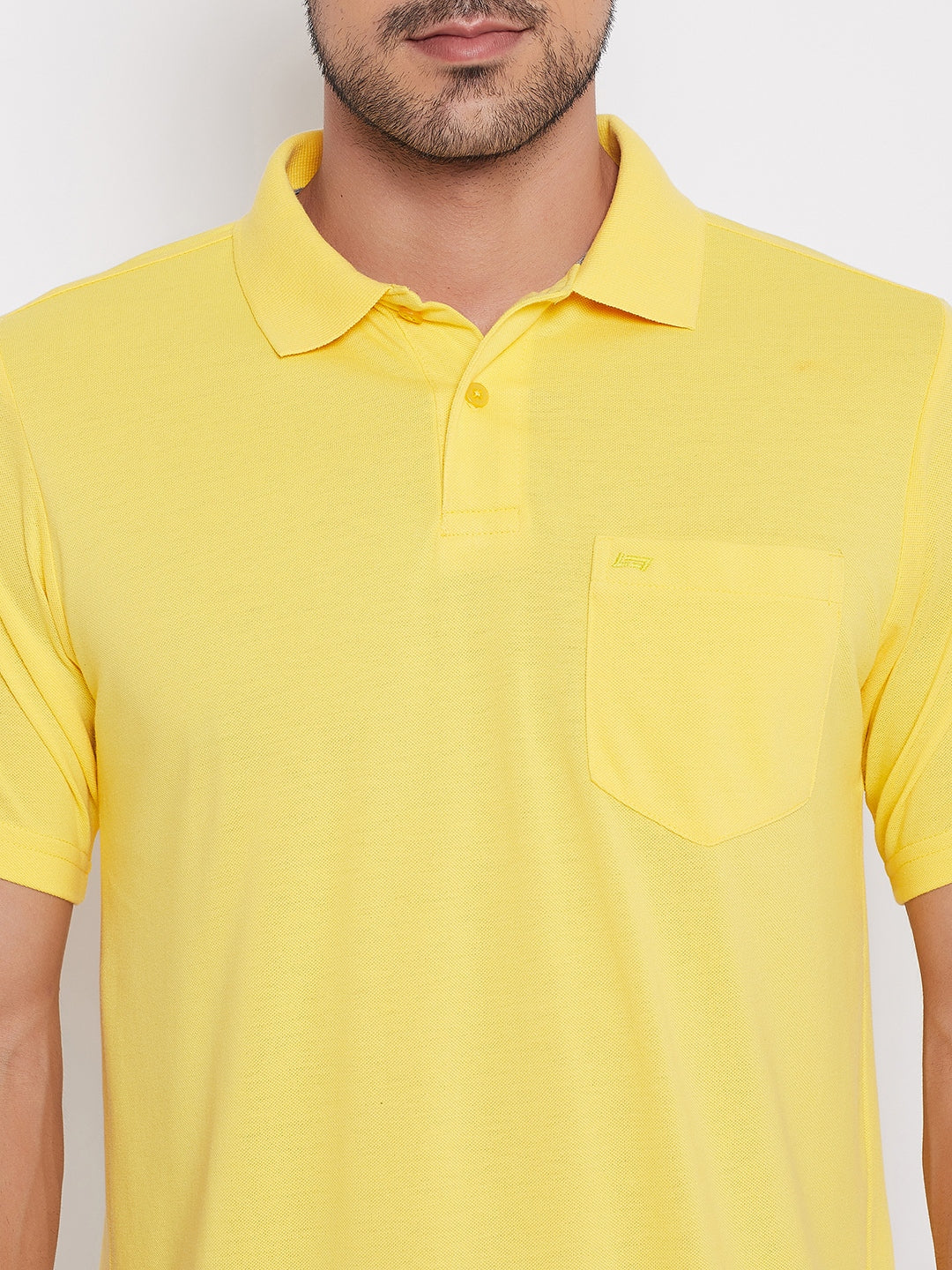 LIVFREE Polo Neck Men's T-Shirt in Solid Pattern Half Sleeve