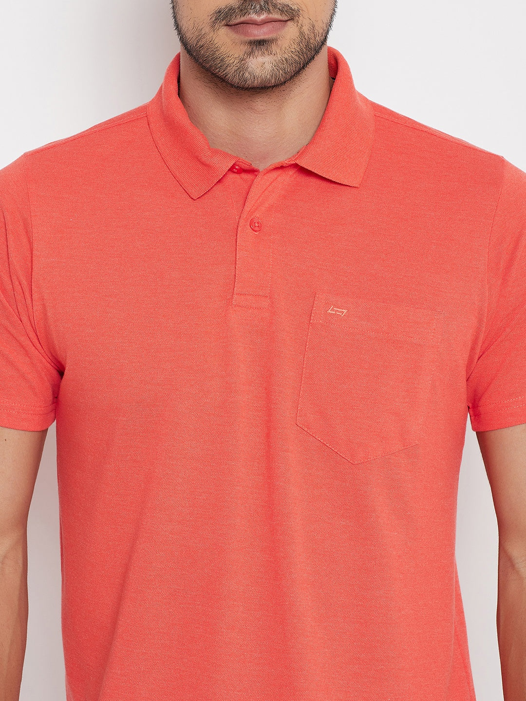 LIVFREE Polo Neck Men's T-Shirt in Solid Pattern Half Sleeve