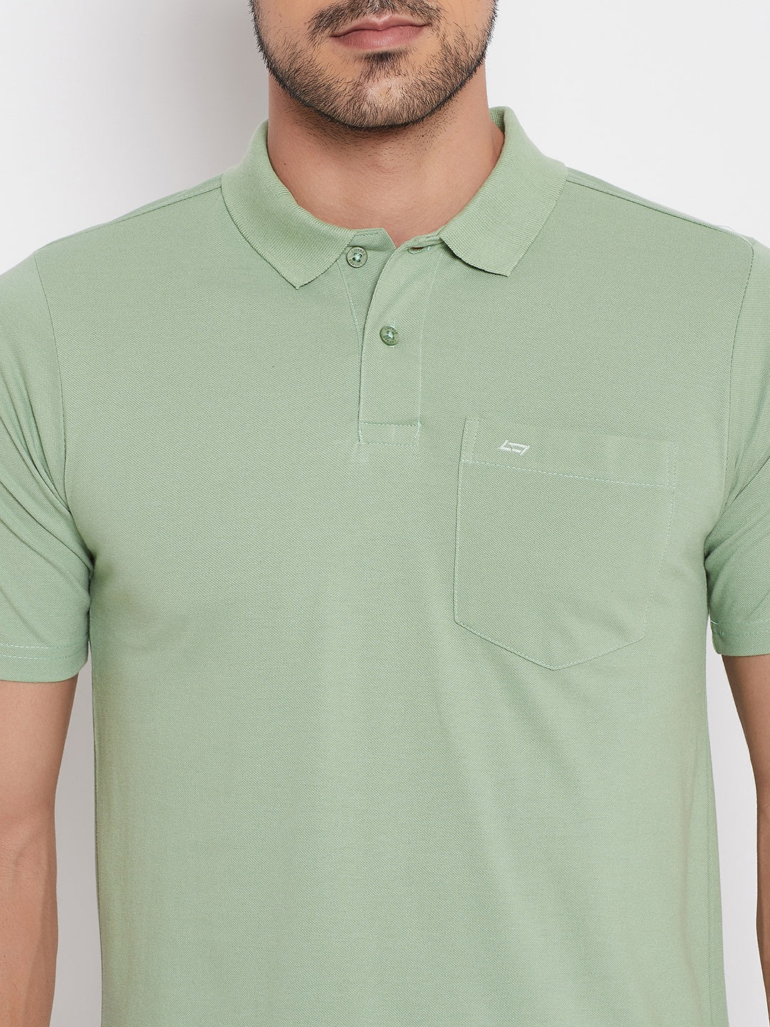 LIVFREE Polo Neck Men's T-Shirt in Solid Pattern Half Sleeve