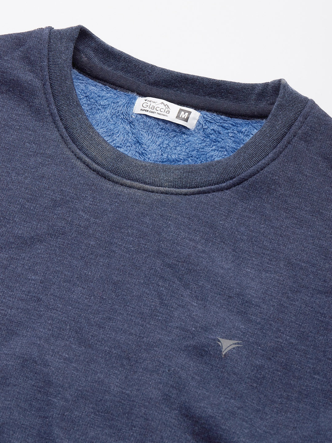 Neva Men Round Neck Full Sleeves Upper- Denim Milange (Glaccia)