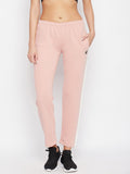 Livfree Women's Color Blocked Trackpant - Dusty Pink