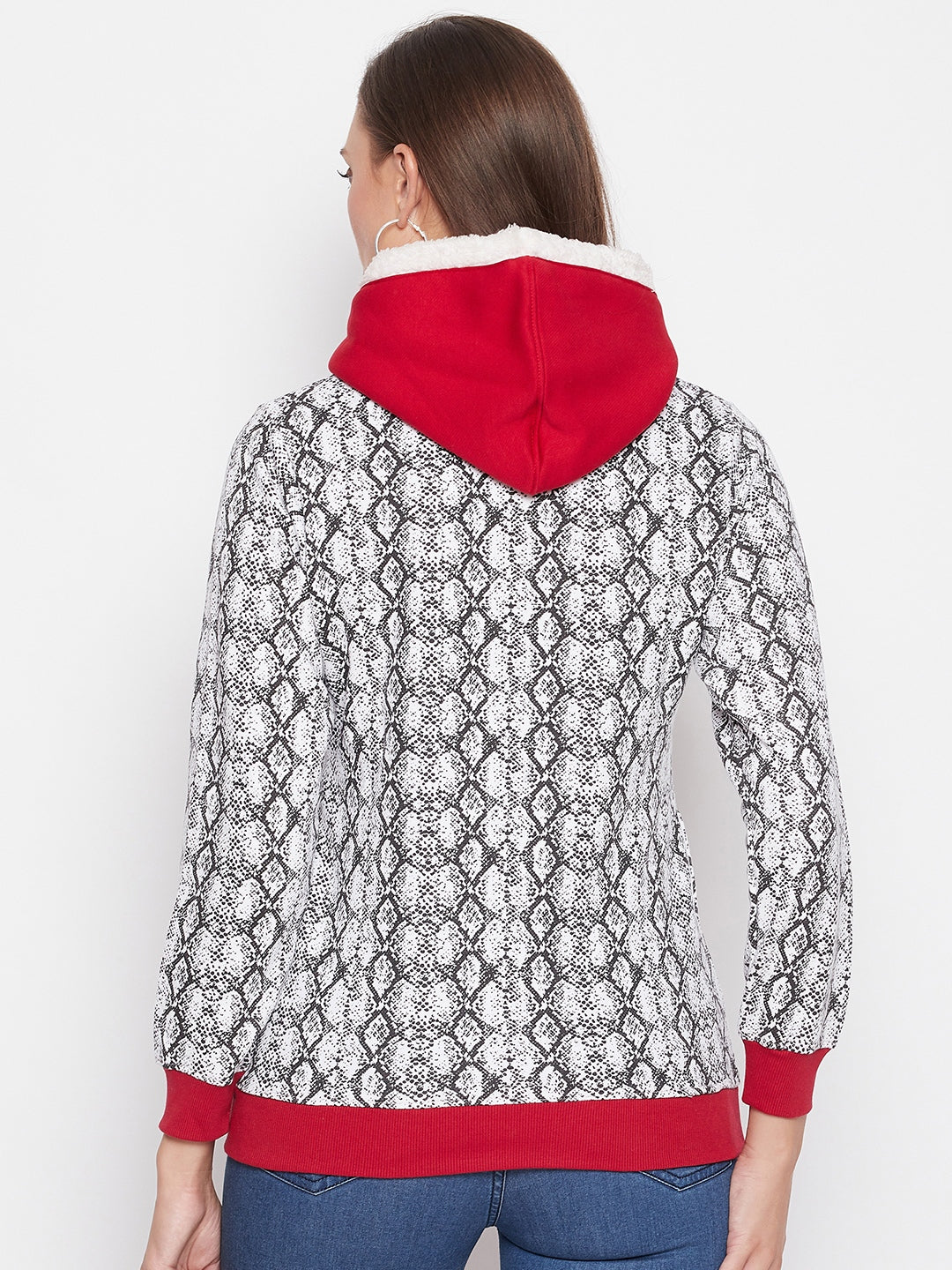 Livfree Women's Hoodie Full Sleeves Printed Sweatshirt - Black