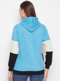 Livfree Women's Hoodie Full Sleeves Color Blocked Sweatshirt - Vivid Mix