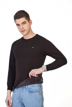 Neva Men Round Neck Full Sleeves Thermal Upper- Black (Glaccia)
