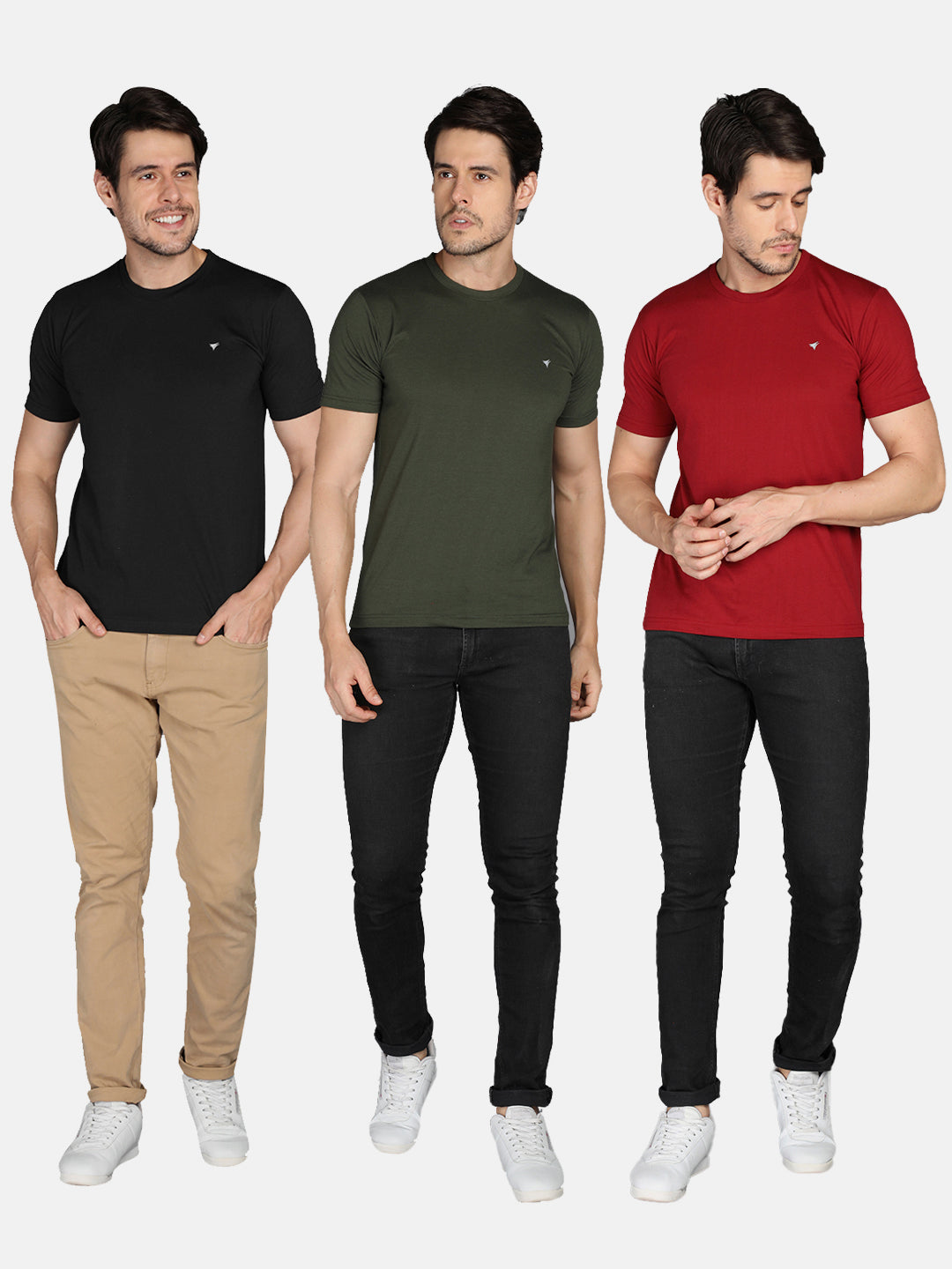 Neva Men Round Neck T-shirt Pack of 3Pcs