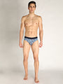 Neva Koolin Men's Printed Underwear/Brief - Sky,White,dark Grey, grey Collection (Pack of 4)