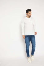 Neva Polo Neck Solid Men tshirt Full sleeves chest pocket