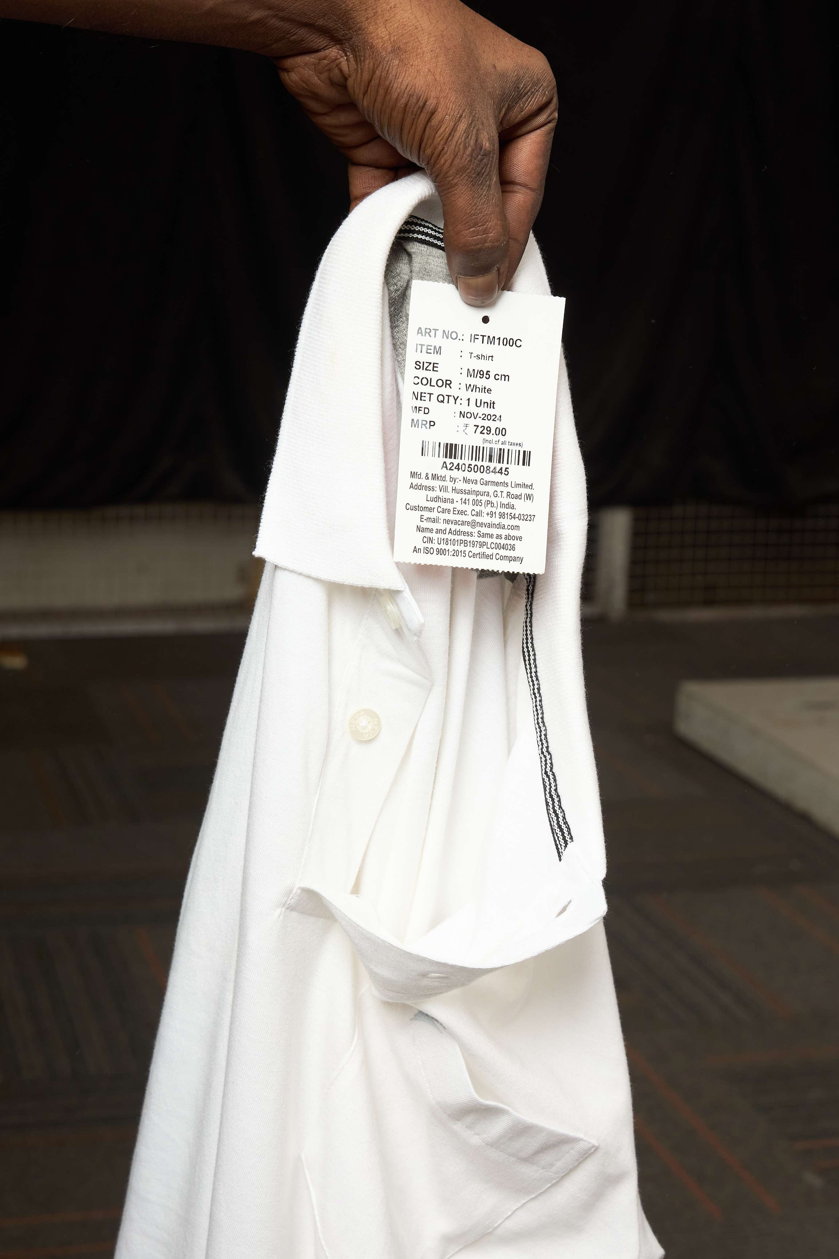 Neva Polo Neck Solid Men tshirt Full sleeves chest pocket