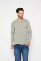 Neva Round Neck Solid Men tshirt Full sleeves Chest Logo