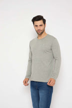 Neva Round Neck Solid Men tshirt Full sleeves Chest Logo