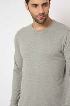 Neva Round Neck Solid Men tshirt Full sleeves Chest Logo