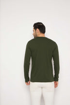 Neva Round Neck Solid Men tshirt Full sleeves Chest Logo