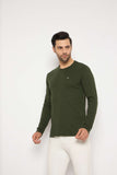 Neva Round Neck Solid Men tshirt Full sleeves Chest Logo
