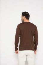 Neva Round Neck Solid Men tshirt Full sleeves Chest Logo