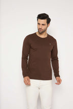 Neva Round Neck Solid Men tshirt Full sleeves Chest Logo