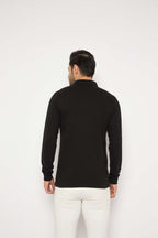 Neva Polo Neck Solid Men tshirt Full sleeves chest pocket