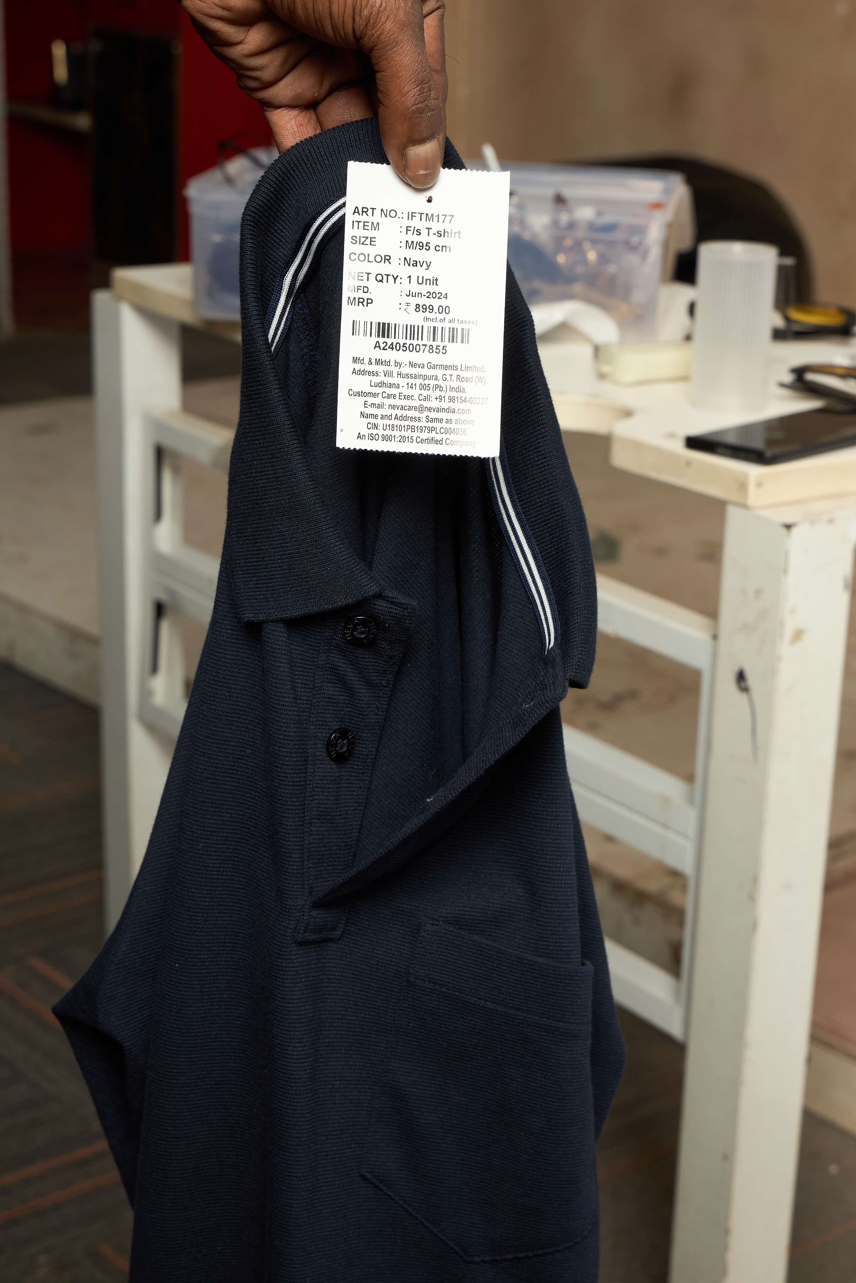 Neva Polo Neck Solid Men tshirt Full sleeves chest pocket