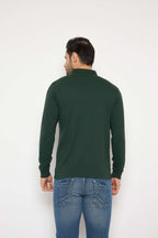 Neva Polo Neck Solid Men tshirt Full sleeves chest pocket