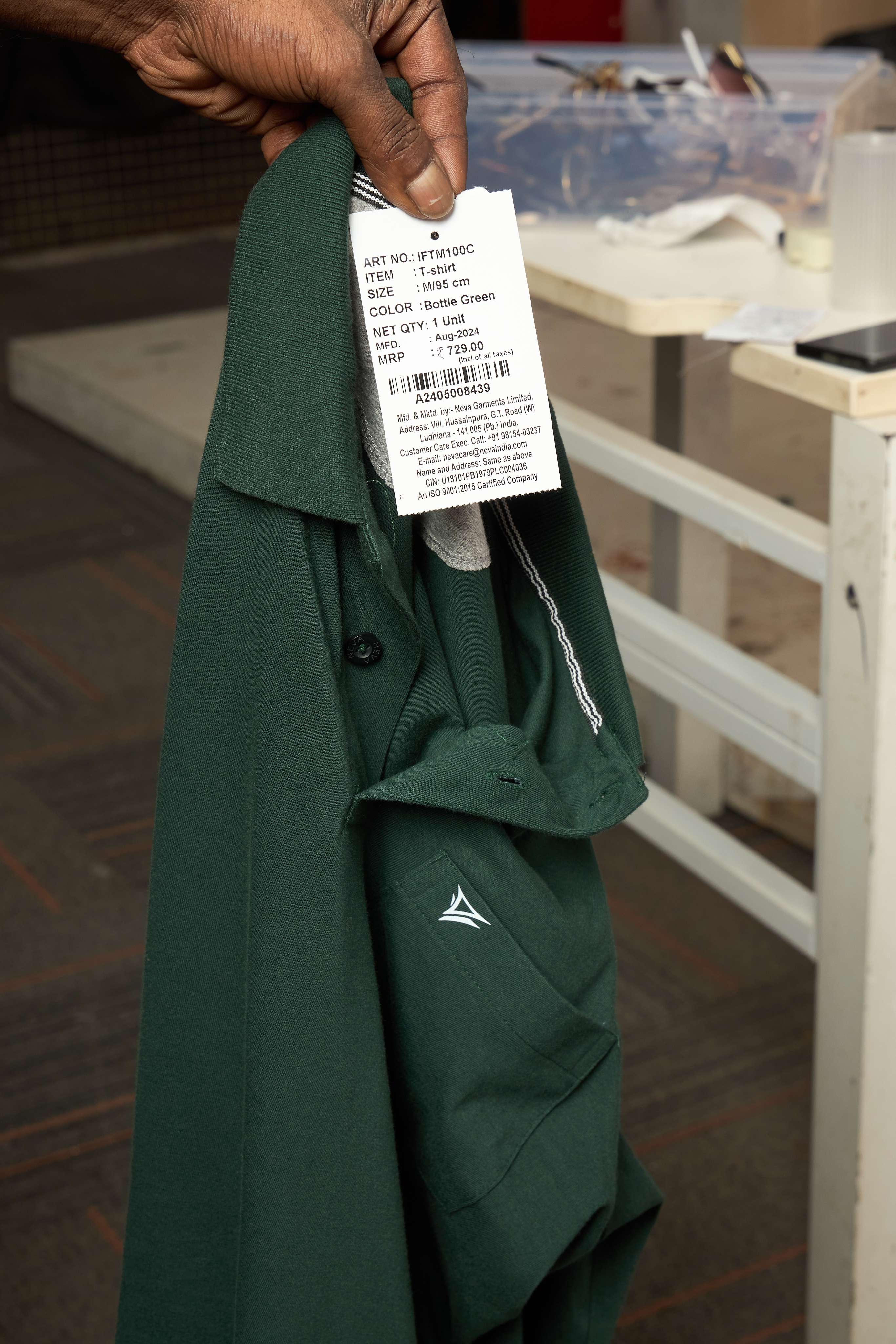 Neva Polo Neck Solid Men tshirt Full sleeves chest pocket