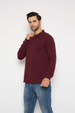 Neva Polo Neck Solid Men tshirt Full sleeves chest pocket