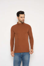 Neva High Neck Solid Men tshirt Full sleeves