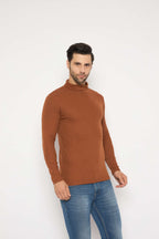 Neva High Neck Solid Men tshirt Full sleeves
