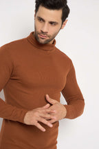 Neva High Neck Solid Men tshirt Full sleeves