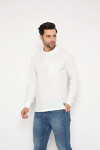 Neva Polo Neck Solid Men tshirt Full sleeves chest pocket