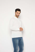 Neva Polo Neck Solid Men tshirt Full sleeves chest pocket
