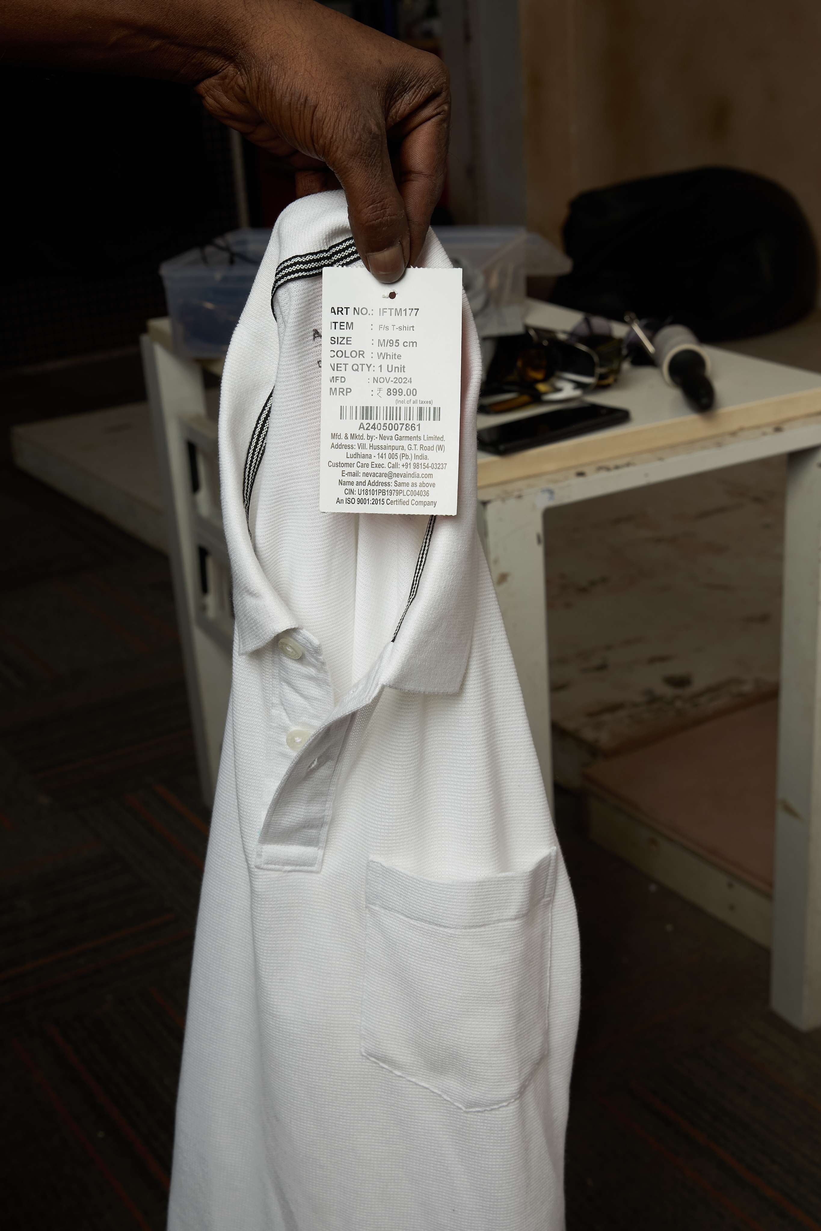 Neva Polo Neck Solid Men tshirt Full sleeves chest pocket