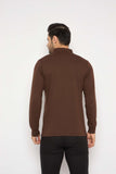 Neva Polo Neck Solid Men tshirt Full sleeves chest pocket