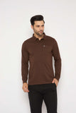 Neva Polo Neck Solid Men tshirt Full sleeves chest pocket