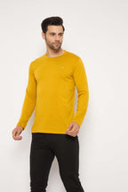 Neva Round Neck Solid Men tshirt Full sleeves Chest Logo