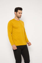 Neva Round Neck Solid Men tshirt Full sleeves Chest Logo