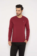 Neva Round Neck Solid Men tshirt Full sleeves Chest Logo