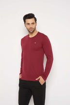 Neva Round Neck Solid Men tshirt Full sleeves Chest Logo