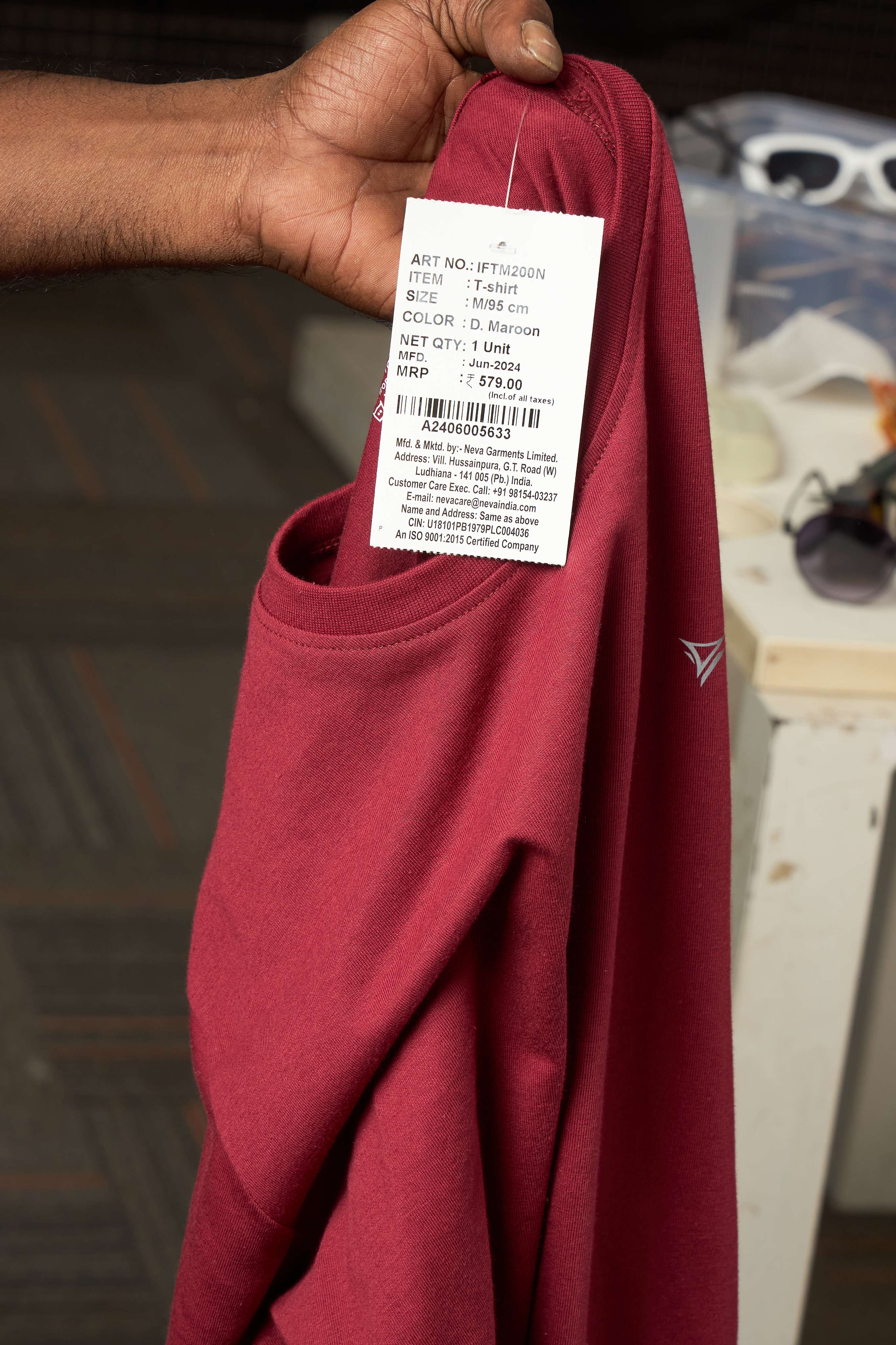 Neva Round Neck Solid Men tshirt Full sleeves Chest Logo