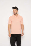 Neva Polo Neck dotted pattern Men tshirt Half sleeves chest pocket