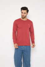 Neva Round Neck Solid Men tshirt Full sleeves Chest Logo