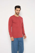 Neva Round Neck Solid Men tshirt Full sleeves Chest Logo