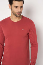 Neva Round Neck Solid Men tshirt Full sleeves Chest Logo